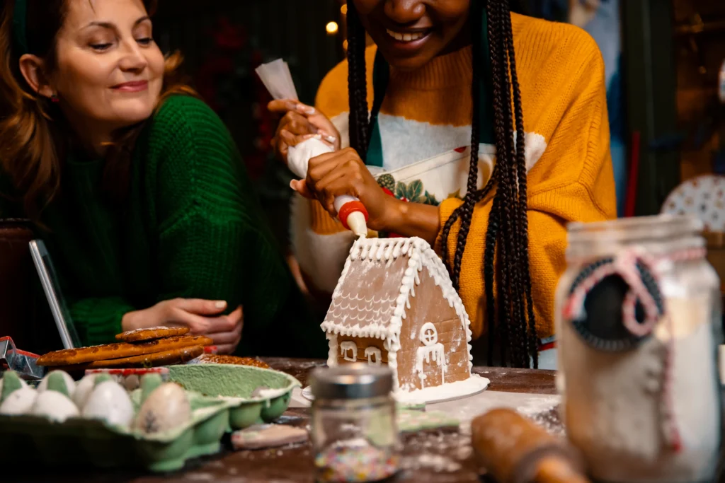 20 Cheap Christmas Decoration Ideas NZ: gingerbread house | Swoosh Finance